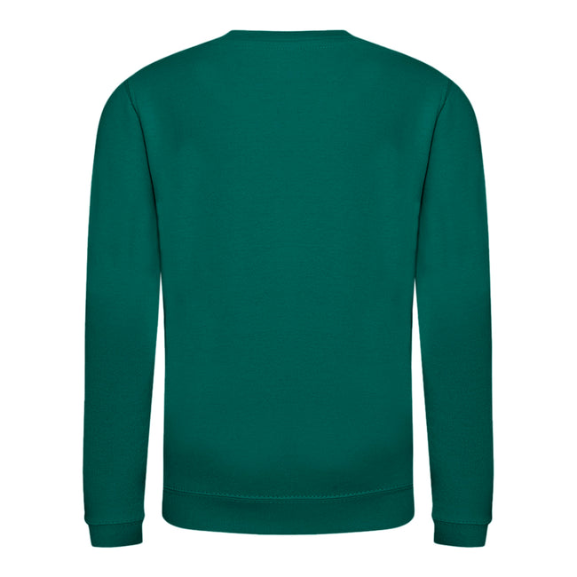 Fire Red - Pack Shot - AWDis Just Hoods Childrens-Kids Plain Crew Neck Sweatshirt