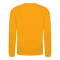 Mustard Yellow - Back - AWDis Just Hoods Childrens-Kids Plain Crew Neck Sweatshirt