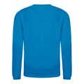 Sapphire Blue - Front - AWDis Just Hoods Childrens-Kids Plain Crew Neck Sweatshirt