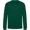 Rainforest Green - Front - AWDis Just Hoods Childrens-Kids Plain Crew Neck Sweatshirt