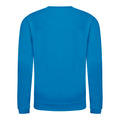 Sapphire Blue - Back - AWDis Just Hoods Childrens-Kids Plain Crew Neck Sweatshirt