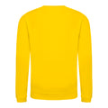 Sun Yellow - Back - AWDis Just Hoods Childrens-Kids Plain Crew Neck Sweatshirt