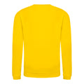 Sun Yellow - Front - AWDis Just Hoods Childrens-Kids Plain Crew Neck Sweatshirt