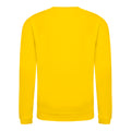 Sun Yellow - Back - AWDis Just Hoods Childrens-Kids Plain Crew Neck Sweatshirt
