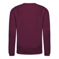 Burgundy - Front - AWDis Just Hoods Childrens-Kids Plain Crew Neck Sweatshirt