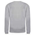 Heather Grey - Back - AWDis Just Hoods Childrens-Kids Plain Crew Neck Sweatshirt
