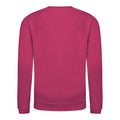 Hot Pink - Back - AWDis Just Hoods Childrens-Kids Plain Crew Neck Sweatshirt