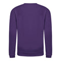 Purple - Front - AWDis Just Hoods Childrens-Kids Plain Crew Neck Sweatshirt