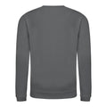 Storm Grey - Back - AWDis Just Hoods Childrens-Kids Plain Crew Neck Sweatshirt