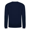 New French Navy - Front - AWDis Just Hoods Childrens-Kids Plain Crew Neck Sweatshirt