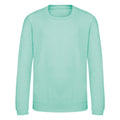 Peppermint - Front - AWDis Just Hoods Childrens-Kids Plain Crew Neck Sweatshirt