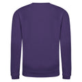 Purple - Back - AWDis Just Hoods Childrens-Kids Plain Crew Neck Sweatshirt