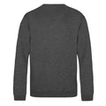 Charcoal - Back - AWDis Just Hoods Childrens-Kids Plain Crew Neck Sweatshirt