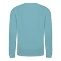 Seafoam - Back - AWDis Just Hoods Childrens-Kids Plain Crew Neck Sweatshirt