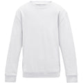 Arctic White - Front - AWDis Just Hoods Childrens-Kids Plain Crew Neck Sweatshirt