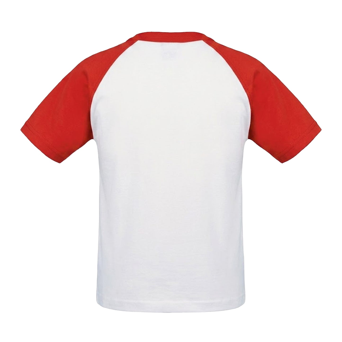 White-Red - Back - B&C Childrens Boys Short Sleeve Baseball T-Shirt