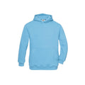 Very Turquoise - Front - B&C Childrens-Kids Plain Drawstring Hoodie
