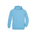 Very Turquoise - Front - B&C Childrens-Kids Plain Hooded Sweatshirt-Hoodie