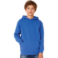 Royal Blue - Back - B&C Childrens-Kids Plain Hooded Sweatshirt-Hoodie