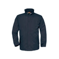 Navy - Front - B&C Mens Ocean Shore Waterproof Hooded Fleece Lined Jacket