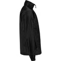Black - Side - B&C Mens ID.601 Hooded Showerproof Windbreaker Jacket