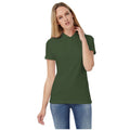Bottle Green - Back - B&C Womens-Ladies ID.001 Plain Short Sleeve Polo Shirt