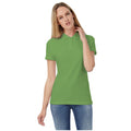 Real Green - Back - B&C Womens-Ladies ID.001 Plain Short Sleeve Polo Shirt