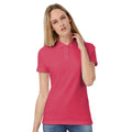 Fuchsia - Back - B&C Womens-Ladies ID.001 Plain Short Sleeve Polo Shirt