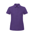 Purple - Front - B&C Womens-Ladies ID.001 Plain Short Sleeve Polo Shirt