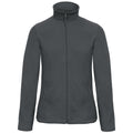 Dark Grey - Front - B&C Collection Womens-Ladies ID 501 Microfleece Jacket
