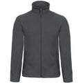 Dark Grey - Front - B&C Collection Mens ID 501 Microfleece Jacket