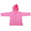 Bubblegum Pink - Front - Babybugz Unisex Baby Full Zip Brushed Fleece Hoodie