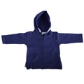 Nautical Navy - Front - Babybugz Unisex Baby Full Zip Brushed Fleece Hoodie