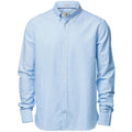 Light Blue - Front - Nimbus Mens Rochester Oxford Long Sleeve Formal Shirt