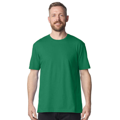 Kelly Green - Side - Gildan Mens Short Sleeve Soft-Style T-Shirt