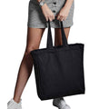 Black - Back - Quadra Canvas Classic Shopper Bag - 19 Litres