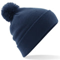 French Navy - Front - Beechfield Unisex Original Pom Pom Winter Beanie Hat