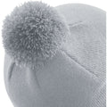 Light Grey - Side - Beechfield Unisex Original Pom Pom Winter Beanie Hat