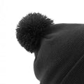 Black - Back - Beechfield Unisex Original Pom Pom Winter Beanie Hat