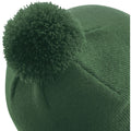 Moss Green - Side - Beechfield Unisex Original Pom Pom Winter Beanie Hat