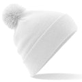 White - Front - Beechfield Unisex Original Pom Pom Winter Beanie Hat