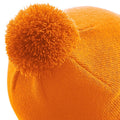 Orange - Back - Beechfield Unisex Original Pom Pom Winter Beanie Hat