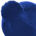 Bright Royal - Back - Beechfield Unisex Original Pom Pom Winter Beanie Hat