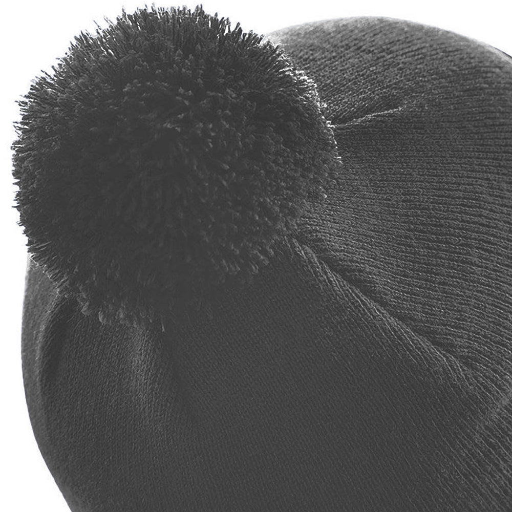 Graphite Grey - Back - Beechfield Unisex Original Pom Pom Winter Beanie Hat