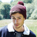 Burgundy - Back - Beechfield Unisex Original Pom Pom Winter Beanie Hat