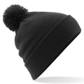 Black - Front - Beechfield Unisex Original Pom Pom Winter Beanie Hat