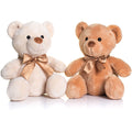Brown - Back - Mumbles Velvet Bear With Ribbon