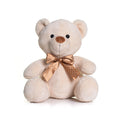 Cream - Front - Mumbles Velvet Bear With Ribbon