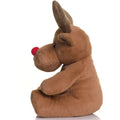 Brown - Back - Mumbles Red Nose Reindeer Plush Teddy Bear Toy
