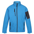 French Blue - Seal Grey - Front - Regatta Standout Mens Arcola 3 Layer Softshell Jacket (Waterproof And Breathable)